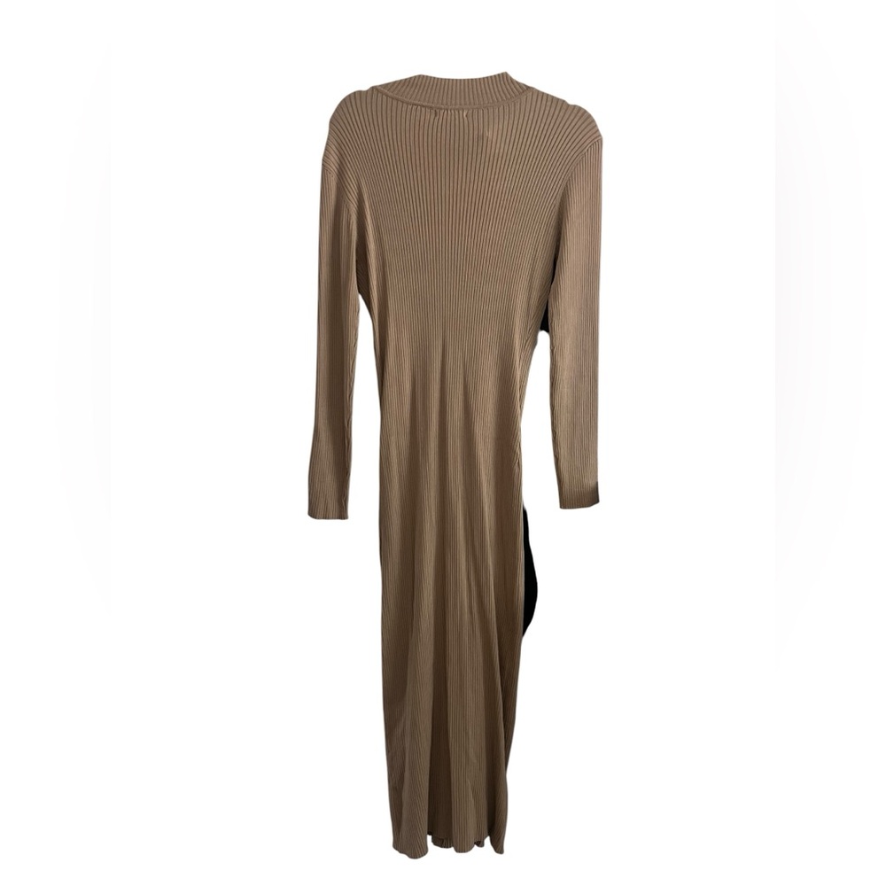 Fashion Nova Oh Snap Sweater Maxi Long Sleeve Dress Taupe NWT - Picture 5 of 7